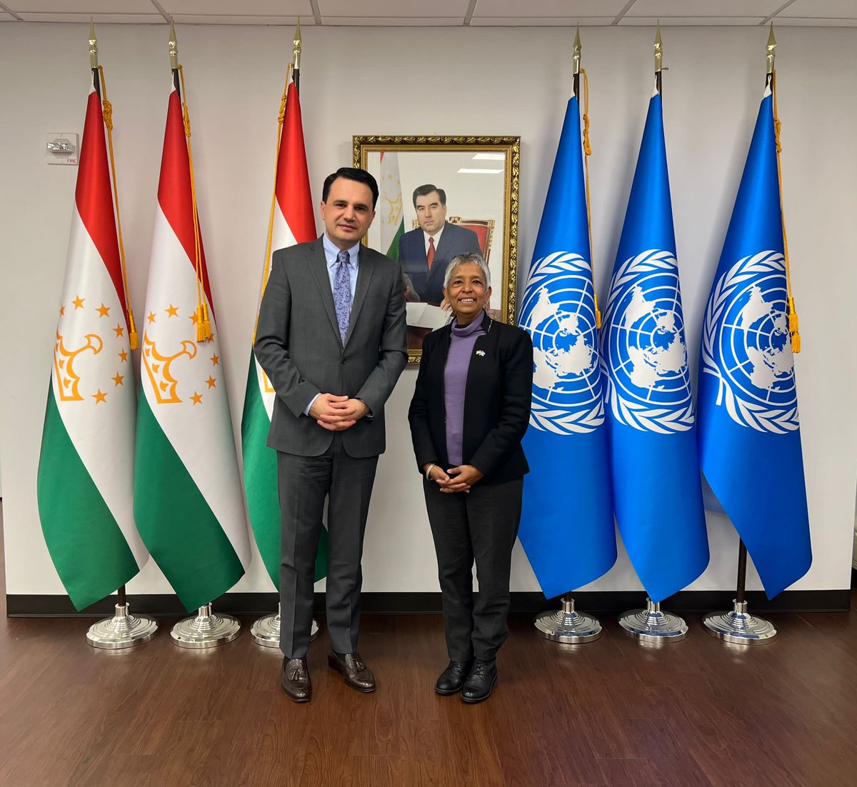 Great interaction with Parvathy Ramaswavi UN Resident Coordinator @UNinTajikistan ahead tomorrow’s Member-states dialogue w/RCs. Discussed existing projects #UNCT is currently implementing in #Tajikistan within #UNSDCF&new avenues of our cooperation, including in UNHQ in #NewYork
