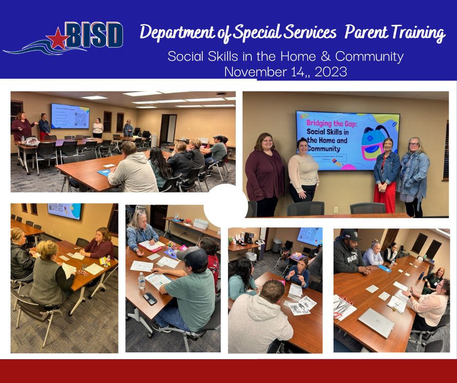 Thanks to all who came out tonight for our 'Social Skills In the Home & Community' Training! The evening was full of fantastic information and awesome make & take materials provided by our LSSP Interns! We love our parent/family partners! #parentsaspartners #believeinspireempower