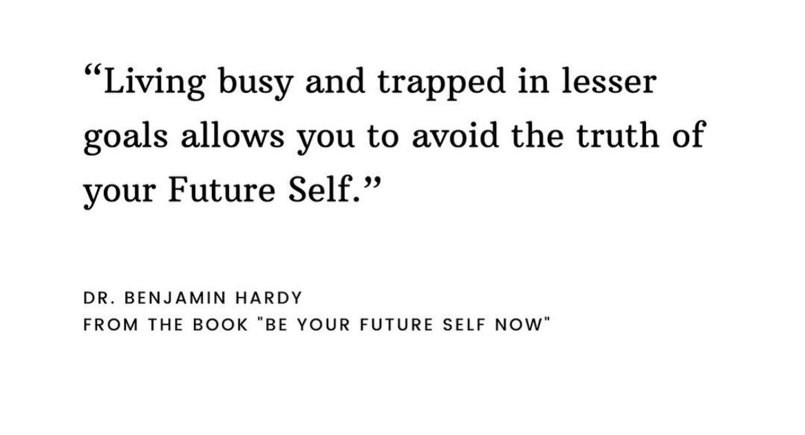 Hits home. Have a great productive day! Make your Future Self proud🔥

@DrBenjaminHardy #FutureSelf #WhatMattersMost #TodayMatters