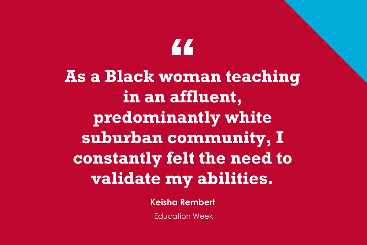 'Teachers of Color Face Unique Challenges. Here Are Some of Them' with @klrembert is NEW @educationweek post edweek.org/teaching-learn…