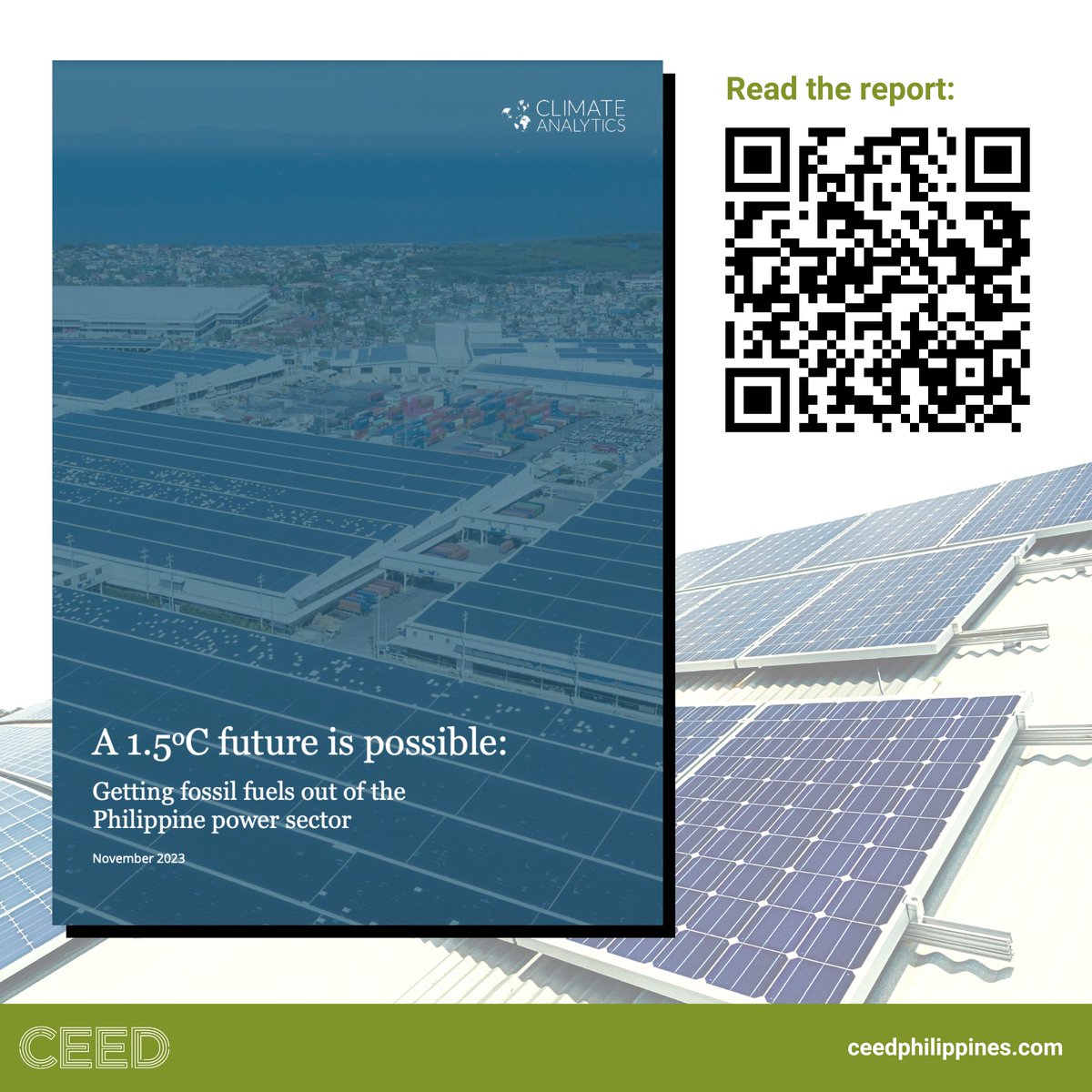 CEEDphilippines's tweet photo. Is a 1.5°C compatible pathway possible for the Philippine power sector? A new report from @CA_Latest, in collaboration with CEED, reveals that it absolutely is.🍃 #FightforOnePointFive

Read the report here: https://t.co/FYceuDrtwT https://t.co/BpxMS9LCY4