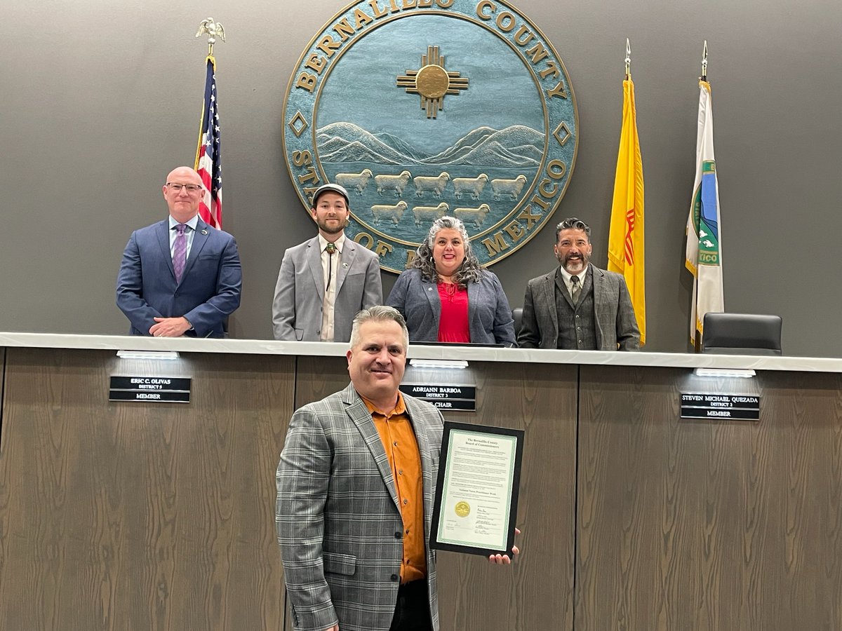 NMNPC Region 5 Representative Alben Martinez, MSN, FNP-BC, accepting the Bernalillo proclamation for NP Week! #NPWeek2023