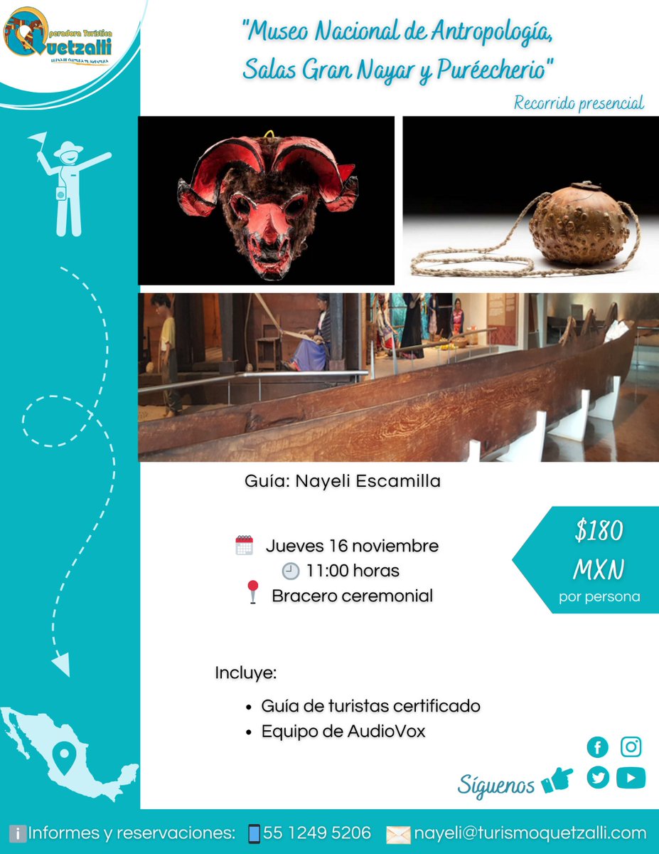 OTQUETZALLI's tweet photo. Los #coras y #huicholes. Los #nahuas y #purépechas. Su comunidad, su tradición y su relevancia en nuestro #México diverso. ¡Acompáñanos! 🇲🇽
#GranNayar #Etnografía #CDMX #MNA #Turismo #Presencial #OperadoraQuetzalli #Jueves #Noviembre https://t.co/M5cM7vxN9G