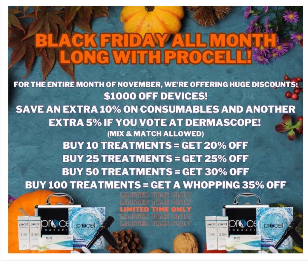 AbellathenaL's tweet image. 🌟Unlock Black Friday Brilliance! ✨ Elevate your skincare practice with Procell Therapies 🚀 Ready to Transform Client Skin? Click  and complete this form forms.gle/vZ83vdnKGnX7HW… Dive into Exclusive Deals! 🛍💎 #ProcellGlow #Procell #BlackFridayDeal