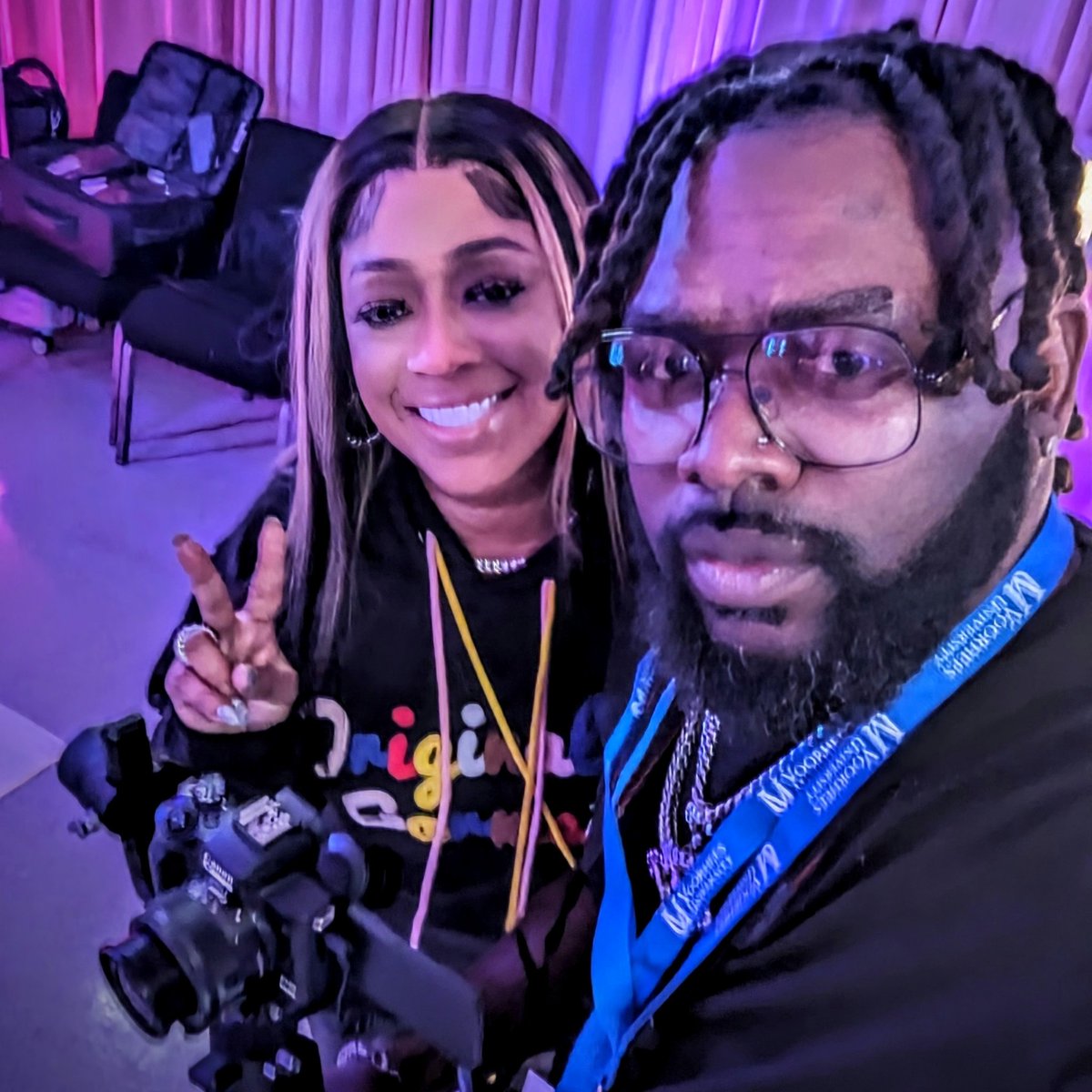 TherealKDMLLC's tweet photo. Me and @TRINArockstarr  @VoorheesUniv #homecoming https://t.co/ULJf4y9I3a