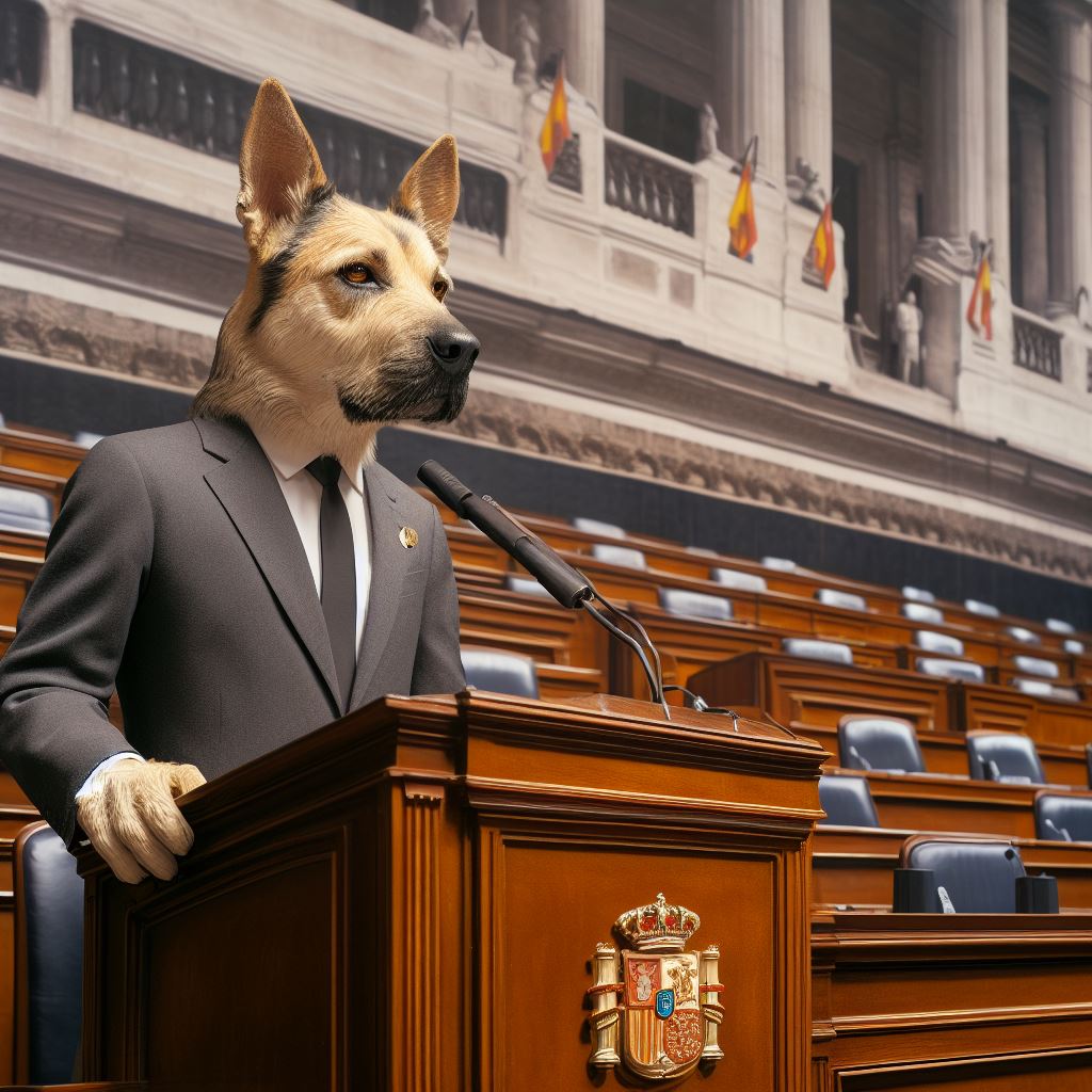 Le he pedido a una IA que se imaginase la investidura en el Congreso español de Perro Sanxe y ha hecho esto...

#SesiónDeInvestidura