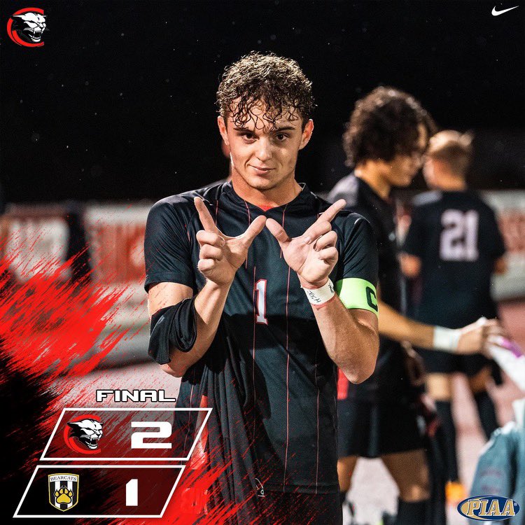 Final from tonight’s <a href="/PIAASports/">PIAA</a> semi final match. Cougars 2- Bentworth 1. Your Cougars are headed to the state finals on Saturday. 

Goals

@ArloMac17 
<a href="/BryceLarge16/">Bryce Large</a> 

Another solid TEAM effort 

<a href="/MVI_sports/">MVI Sports</a> 
<a href="/AthleticsCasd/">CASD Athletics</a> 
<a href="/pghsoccernow/">Pittsburgh Soccer Now</a> 
<a href="/sportsOR/">O-R Sports</a> 
<a href="/TribLiveHSSN/">TribLive HSSN</a>