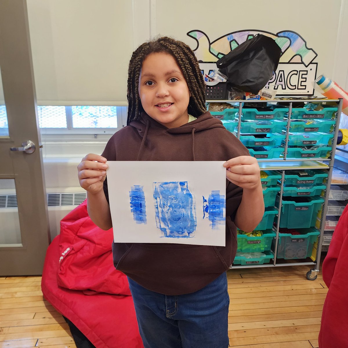 5th grade project Funny Bones learning about The Day Of The Dead, traditions and where it came from.  We also learned the fine art of printing presses and how they began.