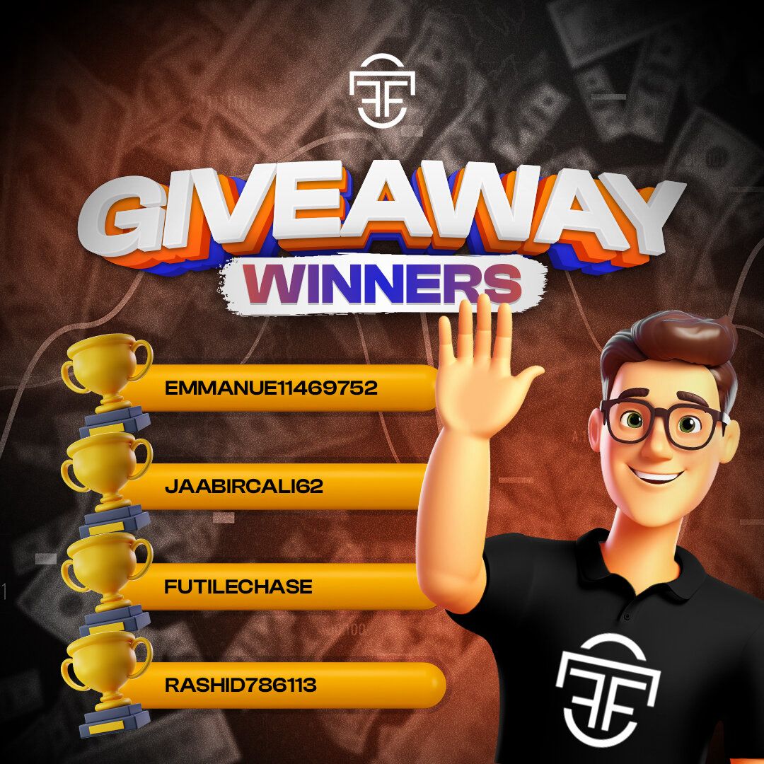 TheForexFunder's tweet photo. Congratulation🎉

The winners of the 24-hour giveaway are here.

Good luck ahead. 

#forex #forextrading #forextrader #forextips #forexprofit #propfirm #tff #fundedtrader #forexmentor #theforexfunder #forexeducation #forexguide https://t.co/h2490JvdWI