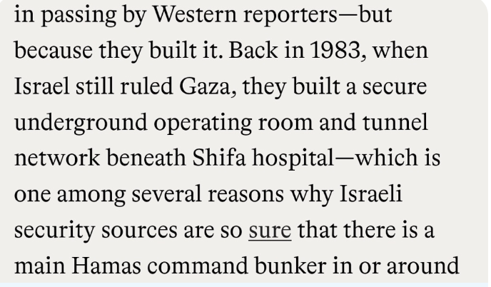 BREAKING🚨 Just preparing you guys for the propaganda that will be published tomorrow. The IDF built a basement/bunker under Al Shifa hospital in 1983. That's how they know it is there. The Israelis will use this as an excuse to commit their war crimes in the hospital.…