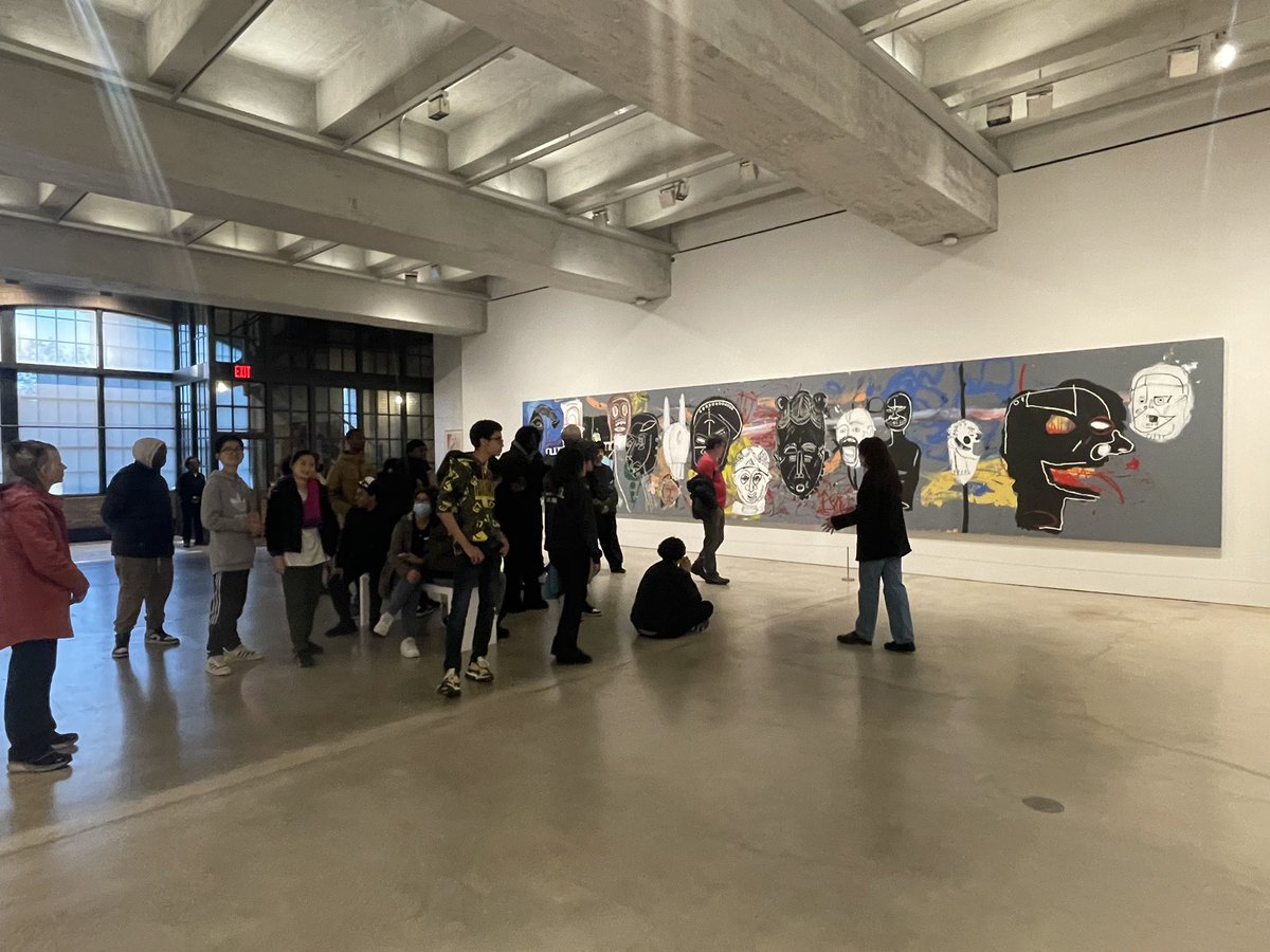 OfficialWHSAD's tweet photo. @OfficialWHSAD students enjoying a tour of the BASQUIAT X WARHOL exhibition at the @BrantFoundation. https://t.co/XCt11hsNQt