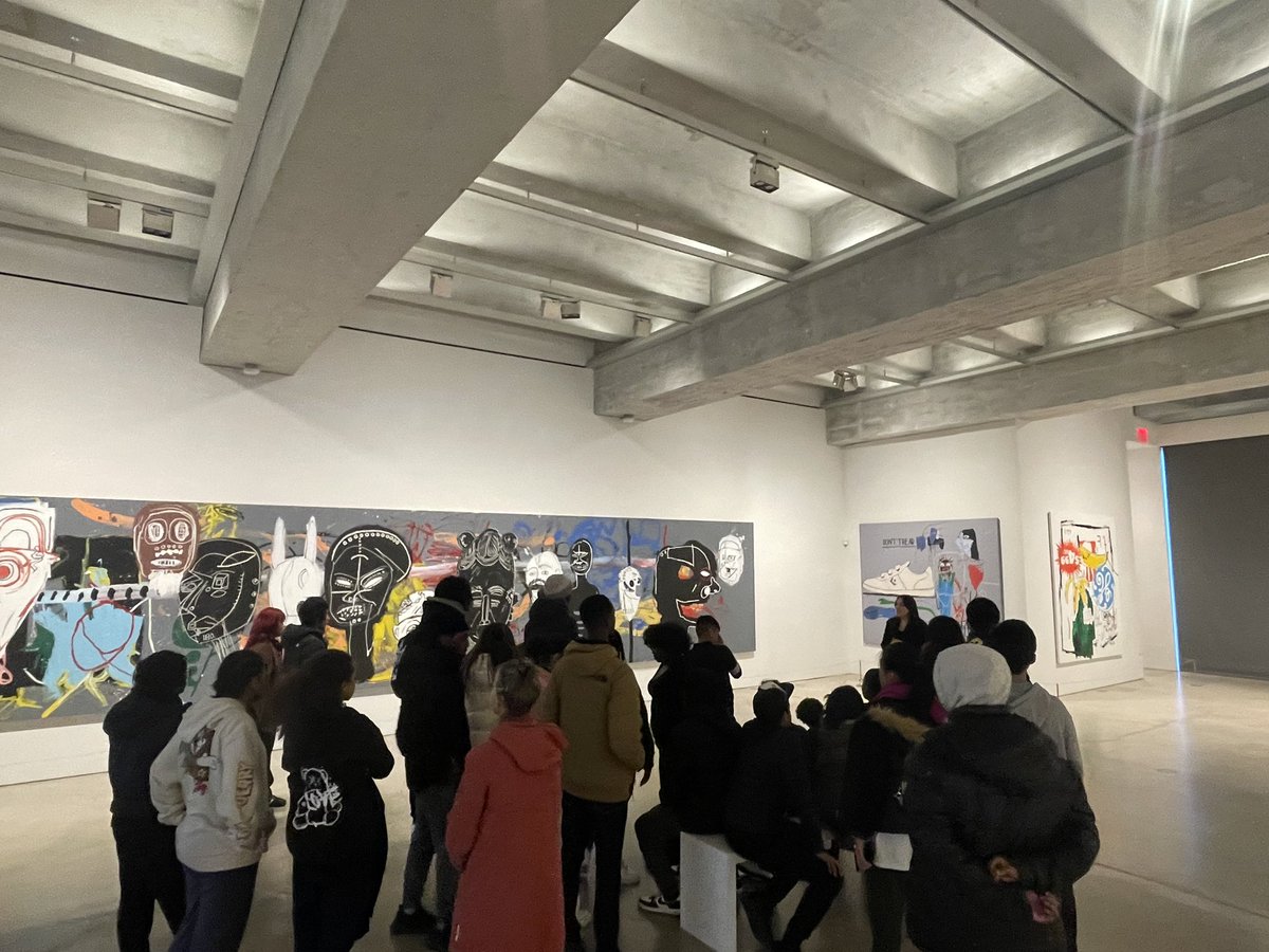 OfficialWHSAD's tweet photo. @OfficialWHSAD students enjoying a tour of the BASQUIAT X WARHOL exhibition at the @BrantFoundation. https://t.co/XCt11hsNQt
