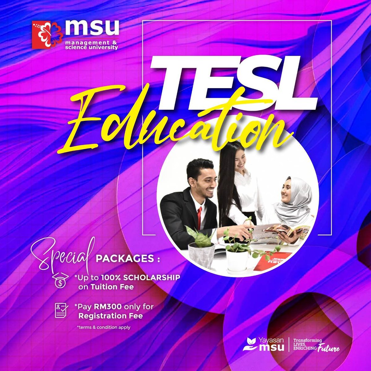 Have passion in education? Find out more about all requirements needed to fulfill your dream 👩‍🏫
.
Enquiry⬇️
☎️: 04-4257602 or wa.link/d7j63h
💻: linktr.ee/msucollege.sp

#msumalaysia 
#msusungaipetani 
#spm2022 
#spm2021
#tesl