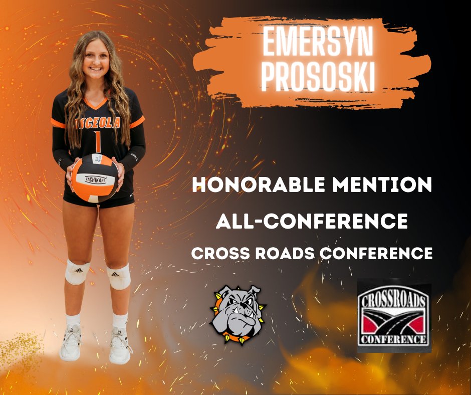 Congratulation to all the volleyball players selected for the All-Conference teams, including Eastyn on the 1st team and Emersyn on the Honorable Mention team.