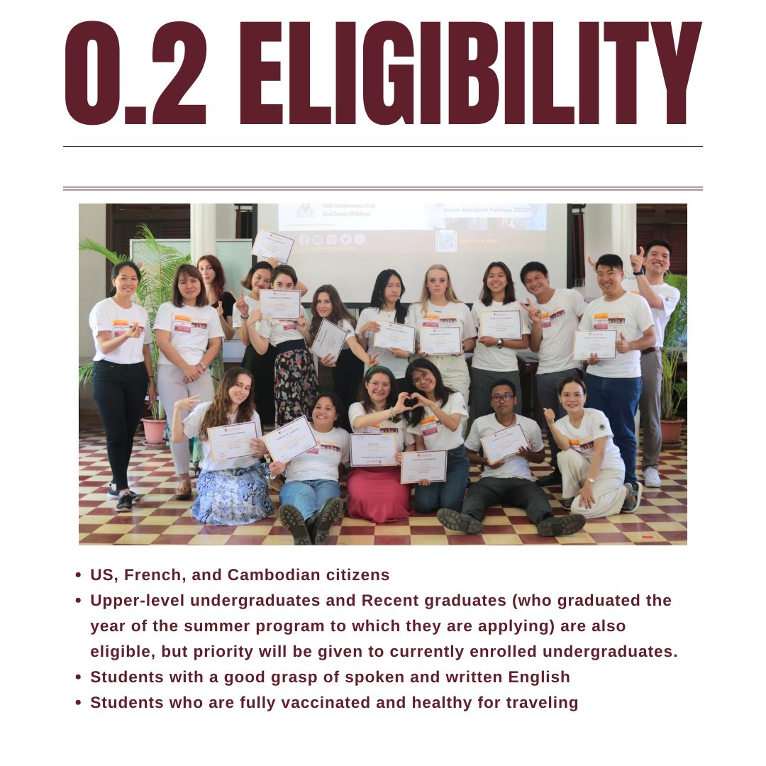 ckscambodia's tweet photo. The Center for Khmer Studies is thrilled to announce the call for applications for the Junior Resident Fellows Program 2024 is now open.
For more information and application details, please visit: https://t.co/ZRj4cXReu6
#CKS #JuniorResidentFellowsProgram #JRFP #Cambodia https://t.co/MO0ltPWBtP