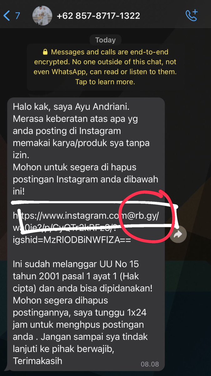 Hati hati sama Link fiktif yang berujung ke hack. Semisal ada org tbtb minta klarifikasi, meski dari instagram.com tapi ada embel” nya harus hati”. Biasakan pakai Getcontact buat cari tau dia itu siapa sblm mulai chat. Hati” jika nomor tidak ditermukan di GC