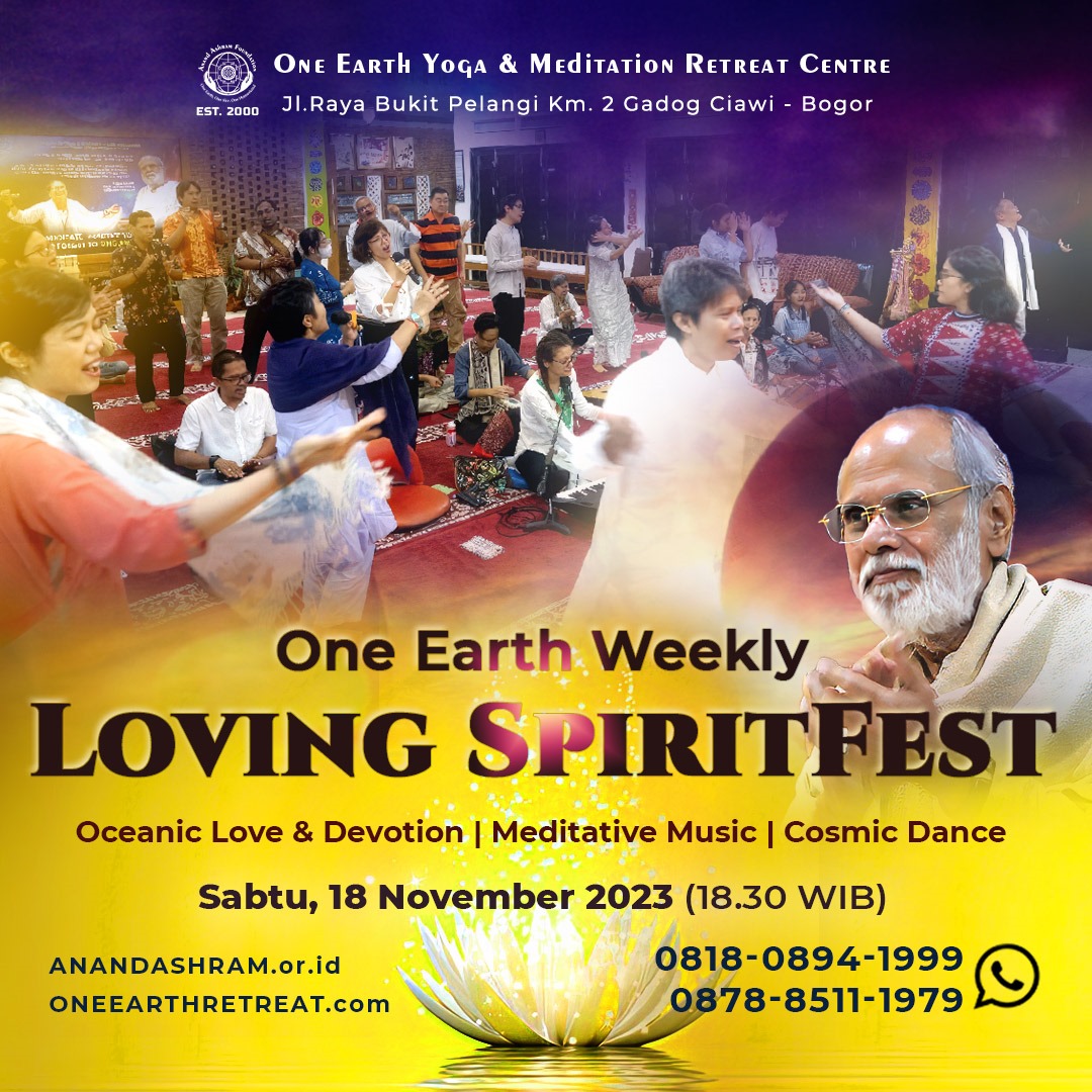 AnandAshram's tweet photo. #Undangan #OneEarthWeekly #LovingSpiritFest
☎️ 0818-0894-1999
#SpiritFest #SpiritualFestival #Festival #Bhakti #Bhajan #Kirtan #Divine #Devotion #SoulHealing #OceanOfDevotion #OneEarthRetreat #AnandAshram #MeditativeMusic #Meditative #Spiritual #BeyondBoundaries https://t.co/hwukPU7wya