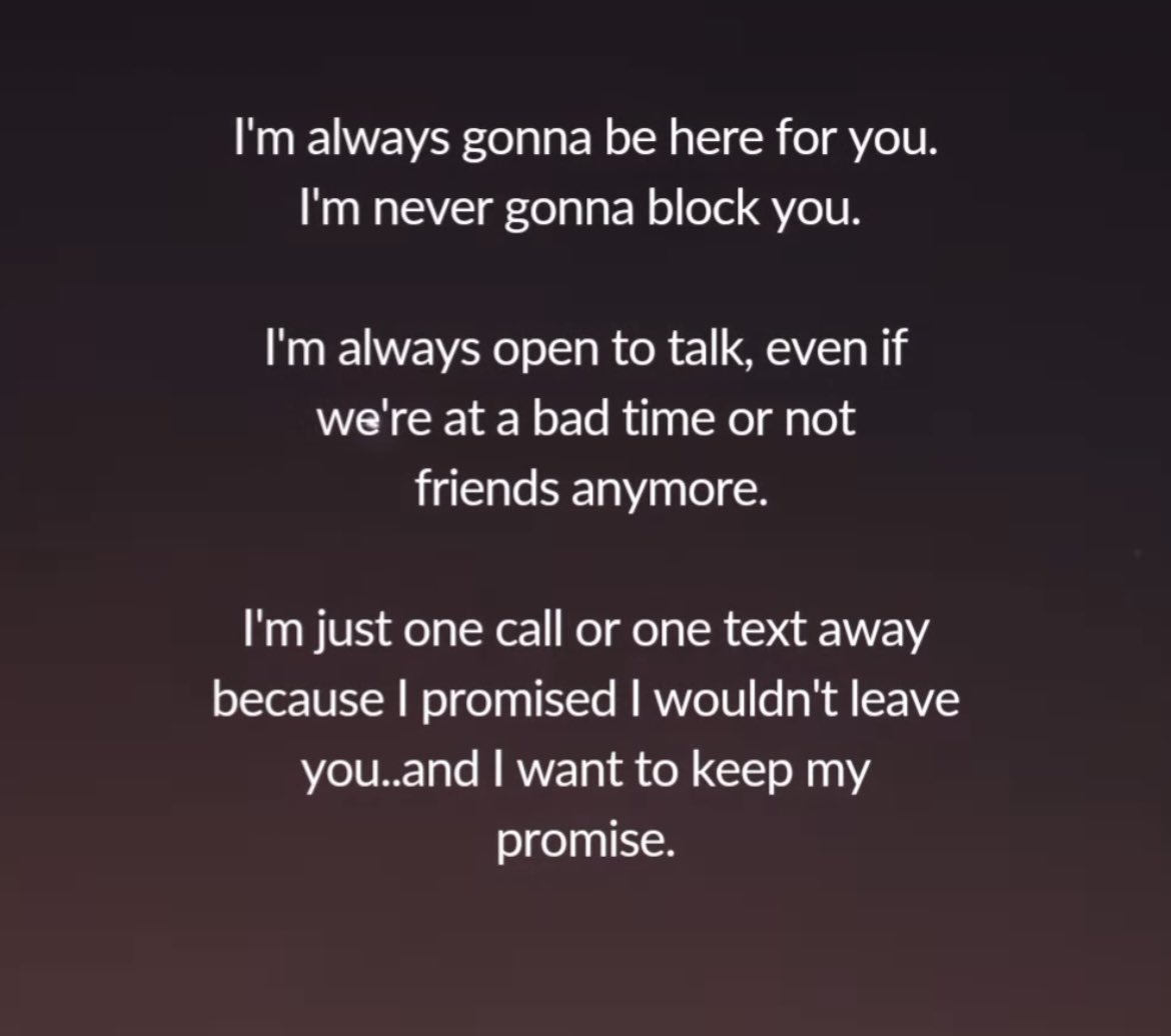 I’m always here…