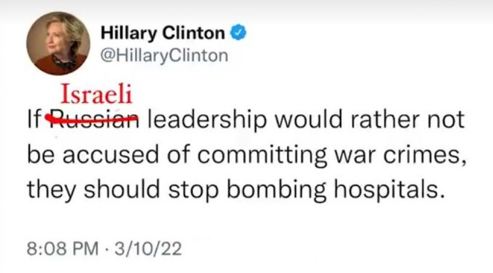 🚨🇮🇱 Fixed it for you <a href="/HillaryClinton/">Hillary Clinton</a>