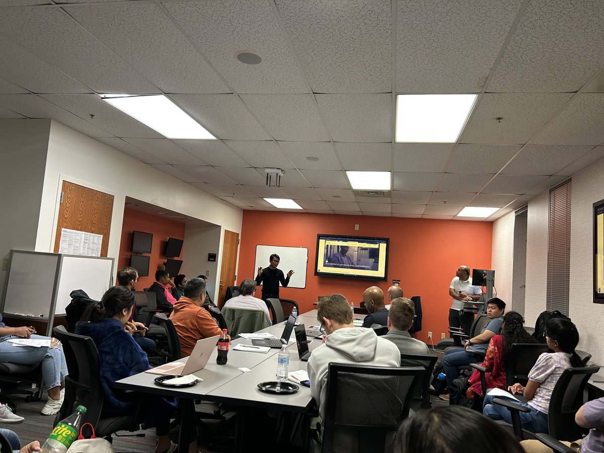 UMSL_IS's tweet photo. Thank you, Prof. Shaji Khan, alumnus Joe Arcelo, and Internships Coordinator, Layne Paubel, for speaking to the IST Mentoring Club about IT certifications and internships! #UMSLBusiness #WeTransformLives https://t.co/H78GcZkDrQ