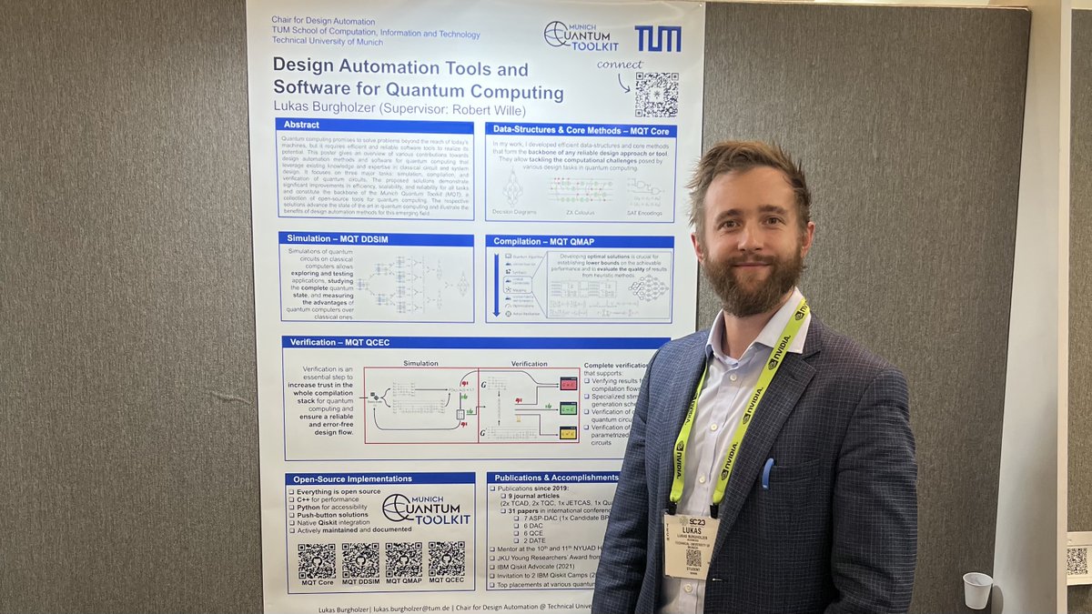 Always love talking about my work on #DesignAutomation tools and #Software for #QuantumComputing and spreading the word to different communities.

@Supercomputing and interested quantum computing?Stop by at #Poster49 or attend my presentation on Thursday@1:30pm in room 505.