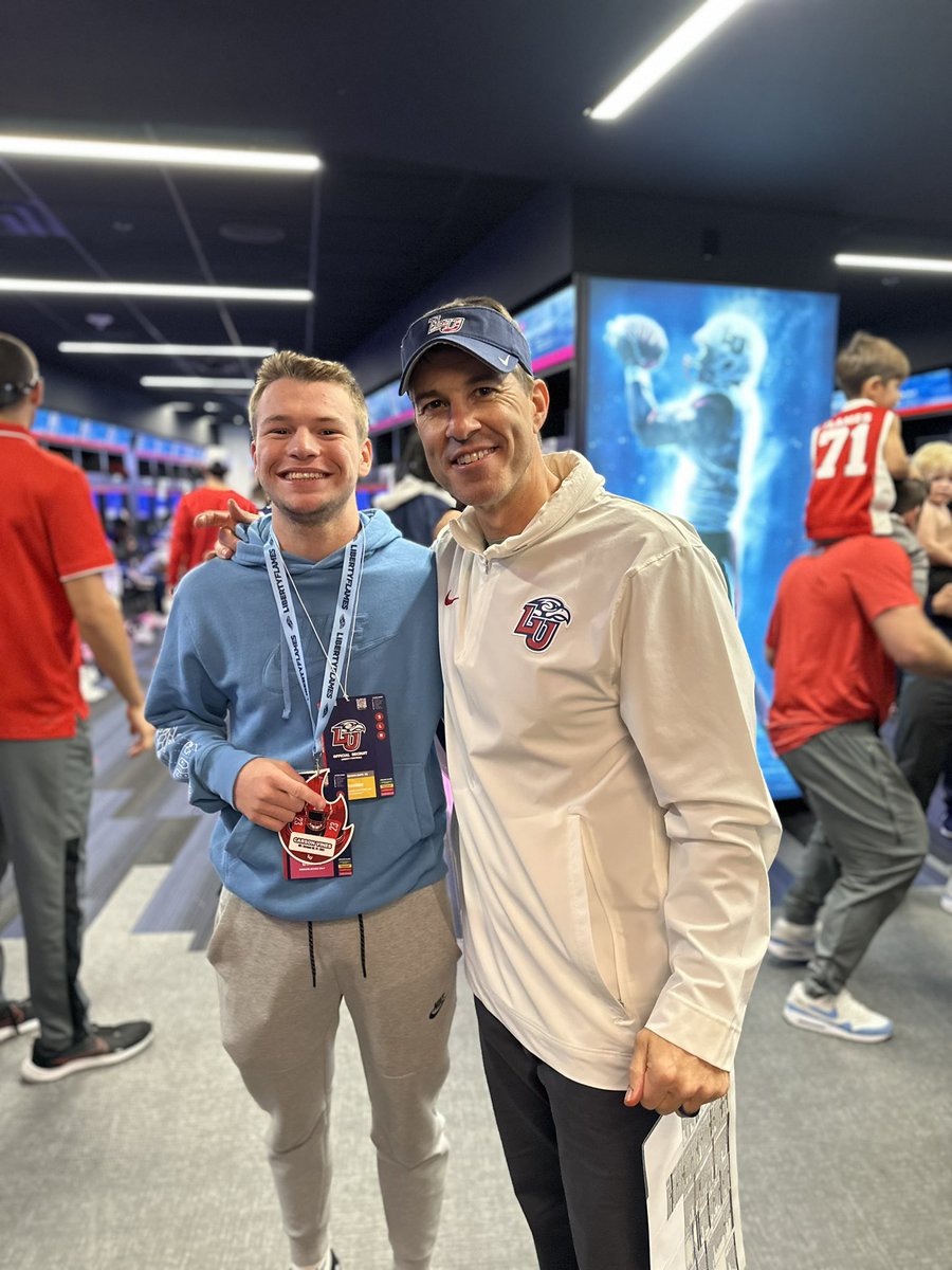 Thank you @lufbrecruiting, @coach_d13, and <a href="/jenntull/">Jenn Tull</a> for another amazing visit to Liberty this past weekend. June can’t come fast enough. 😤 #FanTheFlames