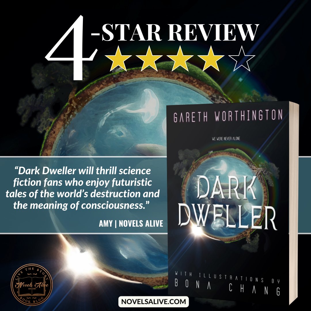 4-STAR REVIEW⭐️⭐️⭐️⭐️: DARK DWELLER by Gareth Worthington @DrGWorthington @partnersincr1me 👉DARK DWELLER will thrill science fiction fans who enjoy futuristic tales of the world’s destruction and the meaning of consciousness. bit.ly/3srkfy3 #bookreview #sciencefiction