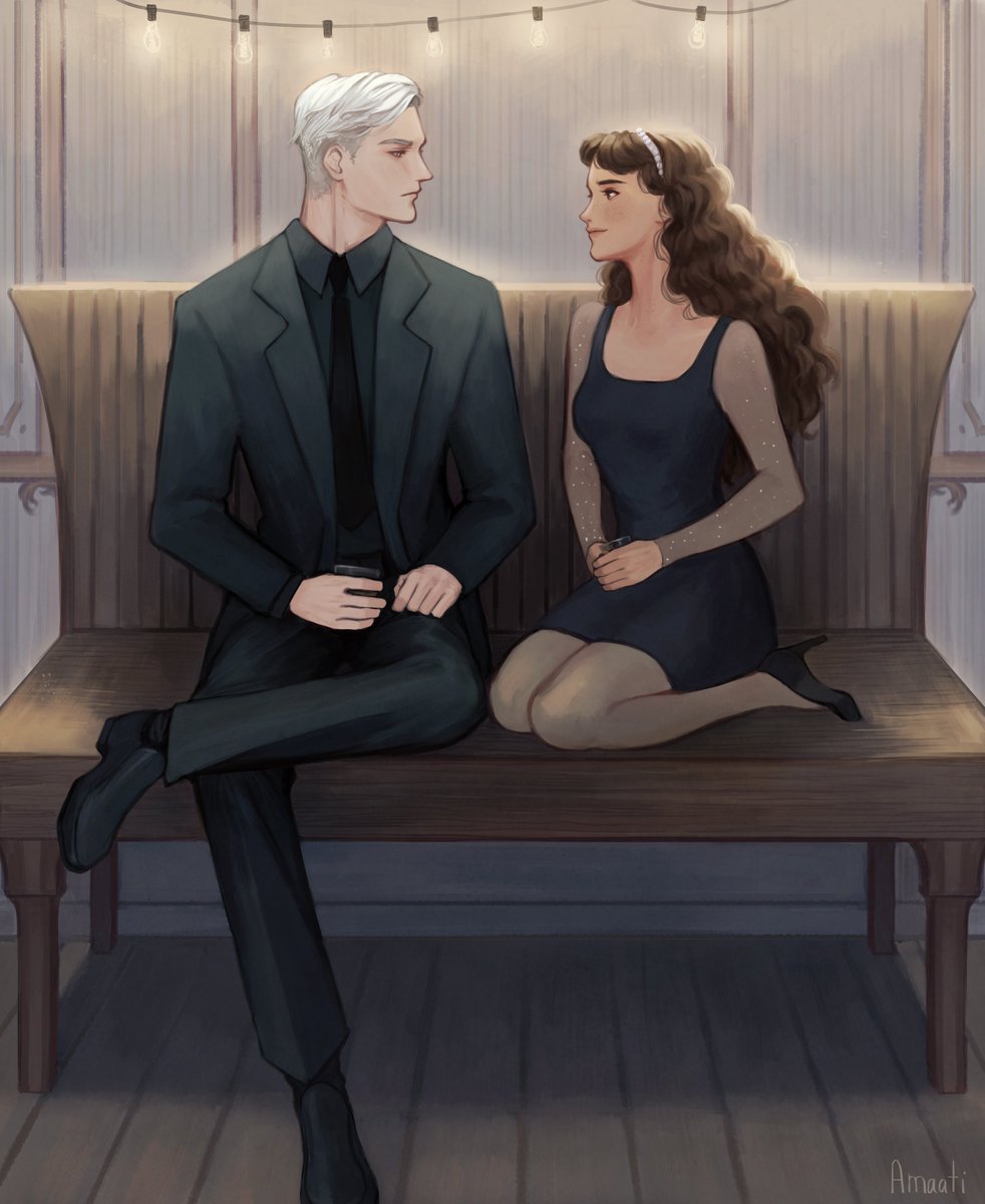 Much love to @amaatis for doing this comm for me. I’m absolutely in love with how it turned out. Thank you so much!! 🥰🫶 Here’s my favorite mutually smitten in denial Dramione, inspired by chapter 84 of Détraquée by Hystaracal. 🥰🥰