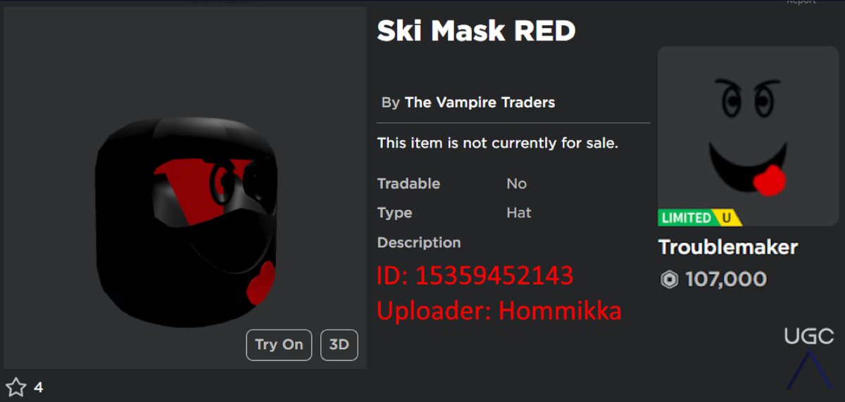 Peak” UGC on X: UGC creator onift uploaded 6 1:1 copies of the limited  face Prankster. #Roblox #RobloxUGC  / X