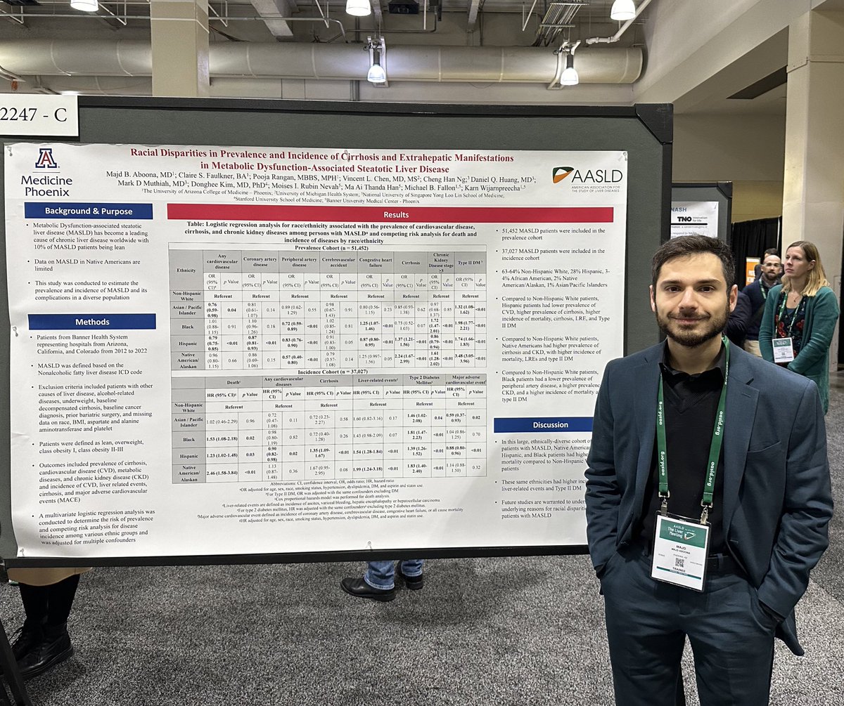This weekend I had the opportunity to represent <a href="/UAPhxIM/">UA Phoenix IM Residency</a> and present my research at #TLM in Boston! Grateful for mentorship from <a href="/KarnJUVE/">Karn Wijarnpreecha</a> #aasld #LiverTwitter