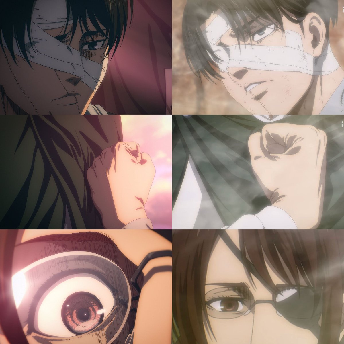 kyuujuuhachi's tweet photo. levi saluting over hanji's heart and hanji returning the gesture MEANS THE WORLD TO ME https://t.co/e9ImJqX0tR