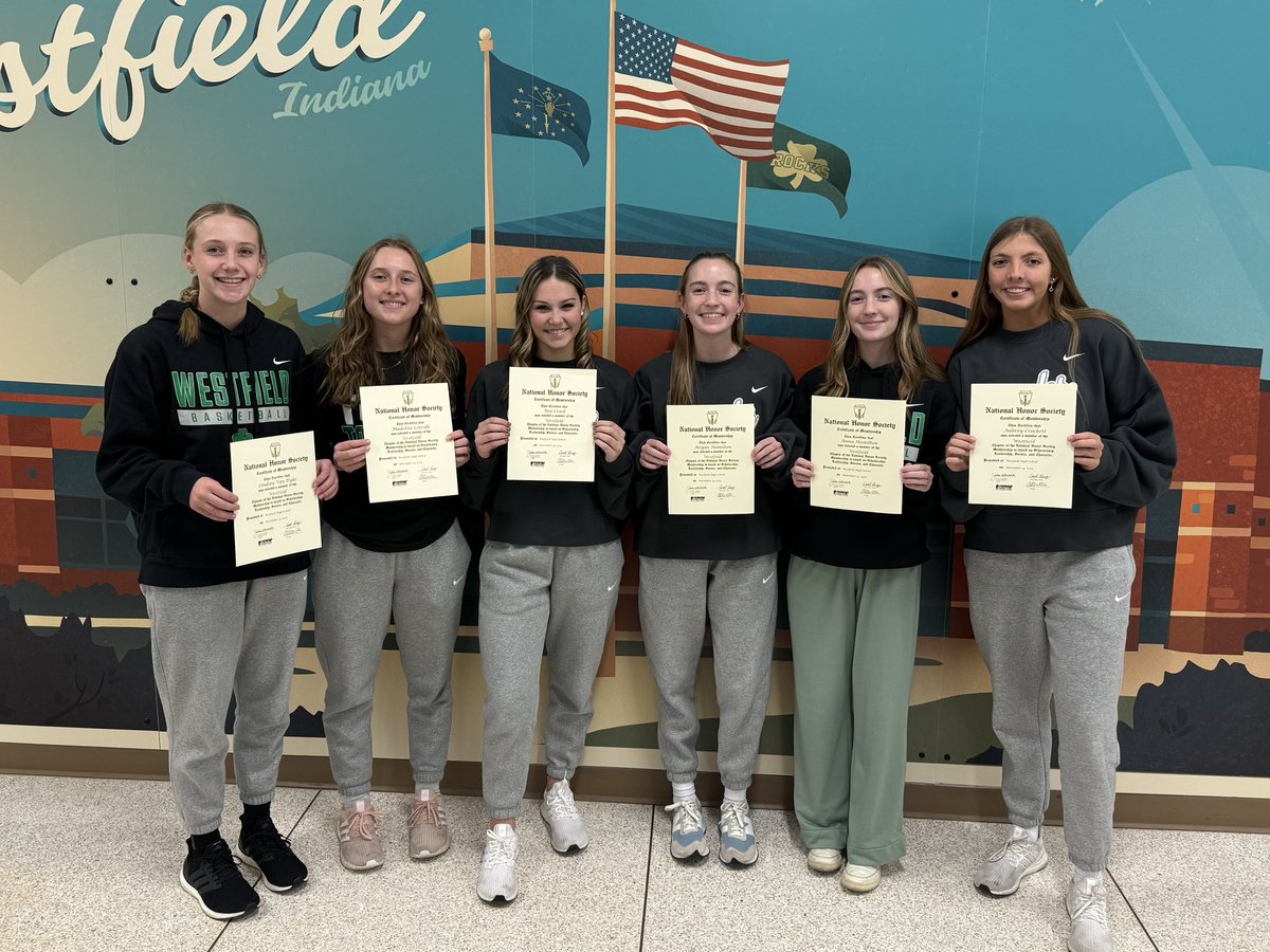 So proud of these <a href="/ladyrocksbb/">Westfield Lady Rocks</a> girls! They had to miss their National Honor Society induction ceremony because they were busy taking care of business in their game tonight. Way to go girls! So proud of your hard work in the classroom and on the court!