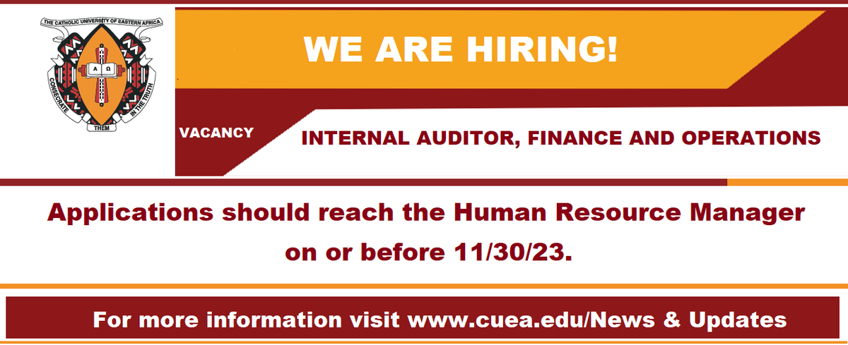cuea_official's tweet photo. The Catholic University of Eastern Africa (CUEA) is a chartered private international university which enjoys a heritage of 38 solid years of offering quality education grounded on values. #studyincuea #ExperienceCuea #CUEAuniversity https://t.co/vRnlpkIwyx