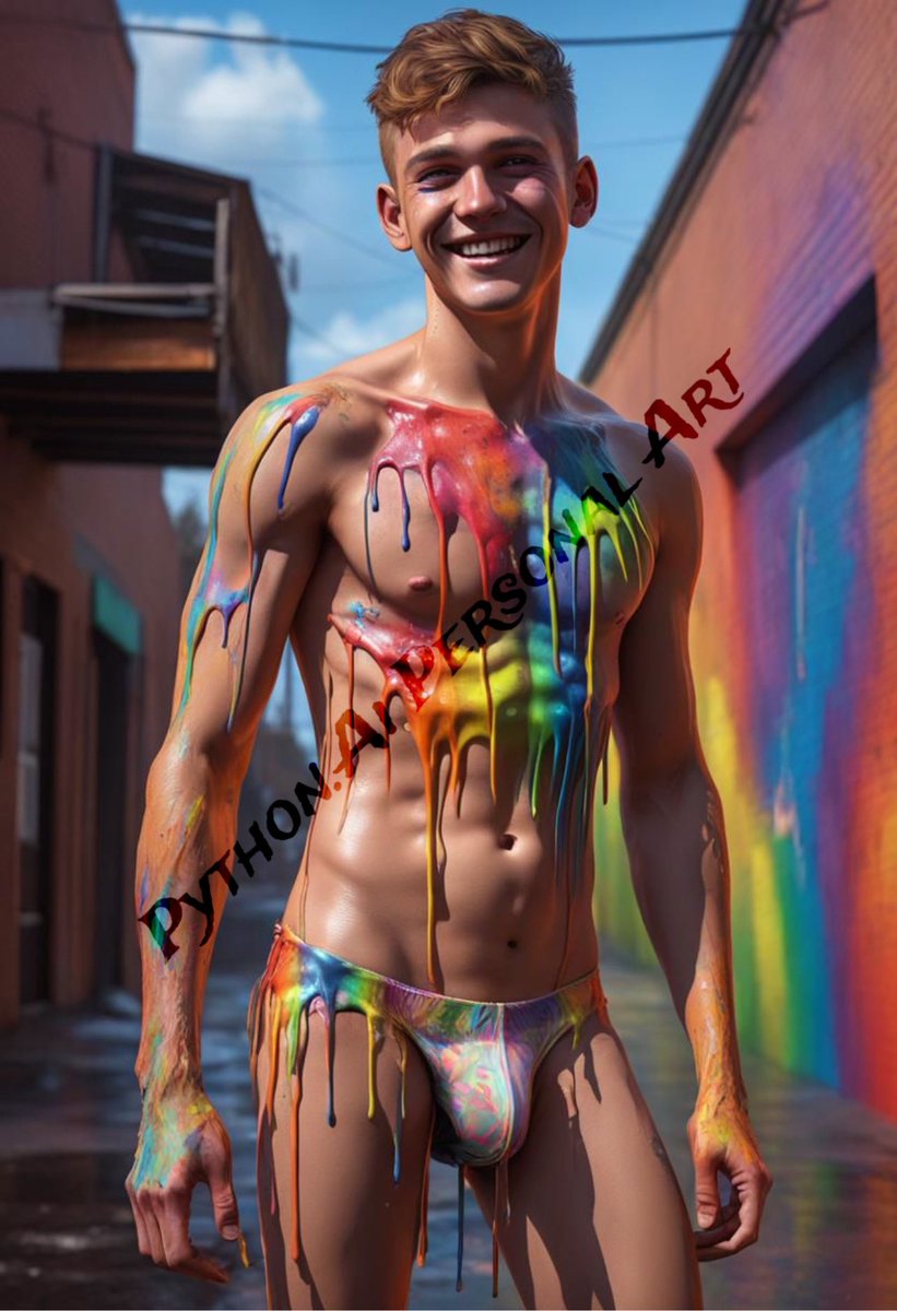 AsianHotBoyz69's tweet photo. Beautiful boy with Rainbow paint
#AiArtWork #NSFW #StableDiffusion #PythonAi #AiGay #AIイケメン部 #AiGayArt #GayAi #GayArtAi #AiGuy #AiGayGuy #GuyAi https://t.co/ZeSQ857bf1