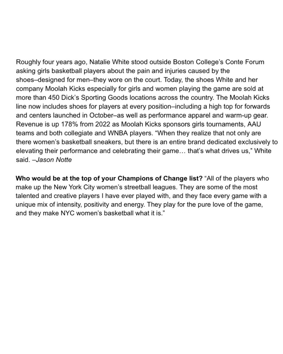 adweek.com/media/champion… @nattyewhite… when you think WBB... you KNOW our CEO is at the top of the list‼️ Congratulations to our Founder and CEO for advancing the WBB world one sneaker at a time.