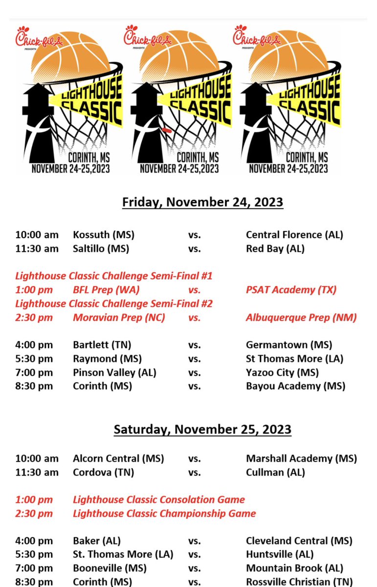 L_HouseClassic's tweet image. 🚨  1️⃣0️⃣  D A Y S    A W A Y 🚨

We are so excited to see the many great players, the many great teams and the many great games‼️ 

Corinth High School
November 24-25, 2023

#WhatGamesHaveYouCircled
#Only10DaysAway
#LetsGooooo 
🔥🏀🔥🏀🔥