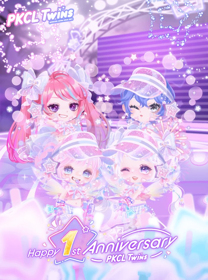 Zehell2218's tweet photo. Happy 1st anniversary with @PKCLTwins
Name: Zehell 
ID: f9rkndpm
Twins name: Zelda (Left) and Zehellia (right) 
#PKCLTwins #MyTwins https://t.co/TML8vBx2BJ