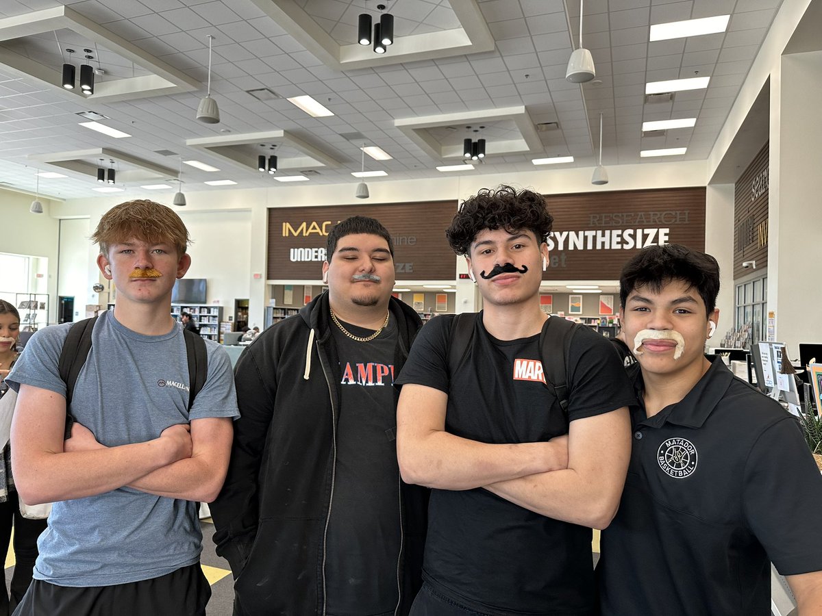 SeguinHSLibrary's tweet photo. More fun with No Shave November @SeguinHSTx https://t.co/C982rjYAfv