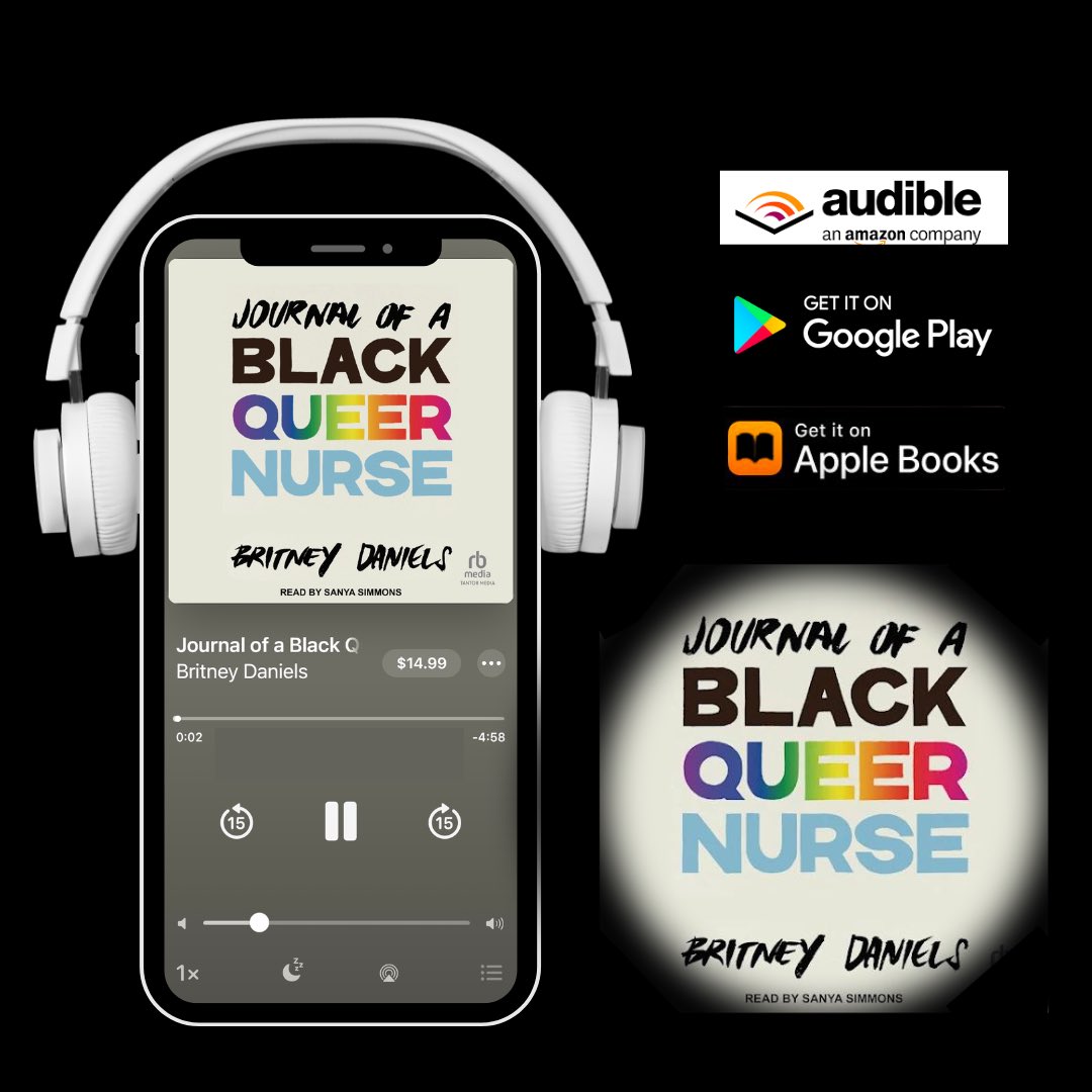 Today is the day!!!! We are able to listen to #journalofablackqueernurse 🎧🤸🏾‍♀️ @CommonNotions