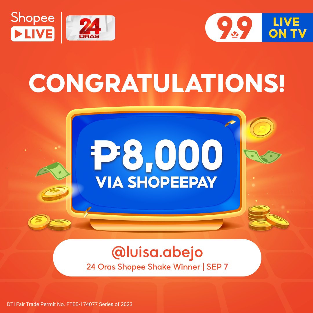 ShopeePH's tweet photo. Maaga ang pamasko nina @/evelyneduardo077, @/luisa.abejo, @/graxcia, at @/.manchirie kasi panalo sila ng ₱8,000 via ShopeePay, Congrats!

Gusto niyo rin ba maulanan ng pamasko? Sali na sa #ShopeeShake, Besties!

Download the Shopee app NOW: https://t.co/9thoKnqaGc

#ShopeeLivePH https://t.co/H9zIg1TRwm