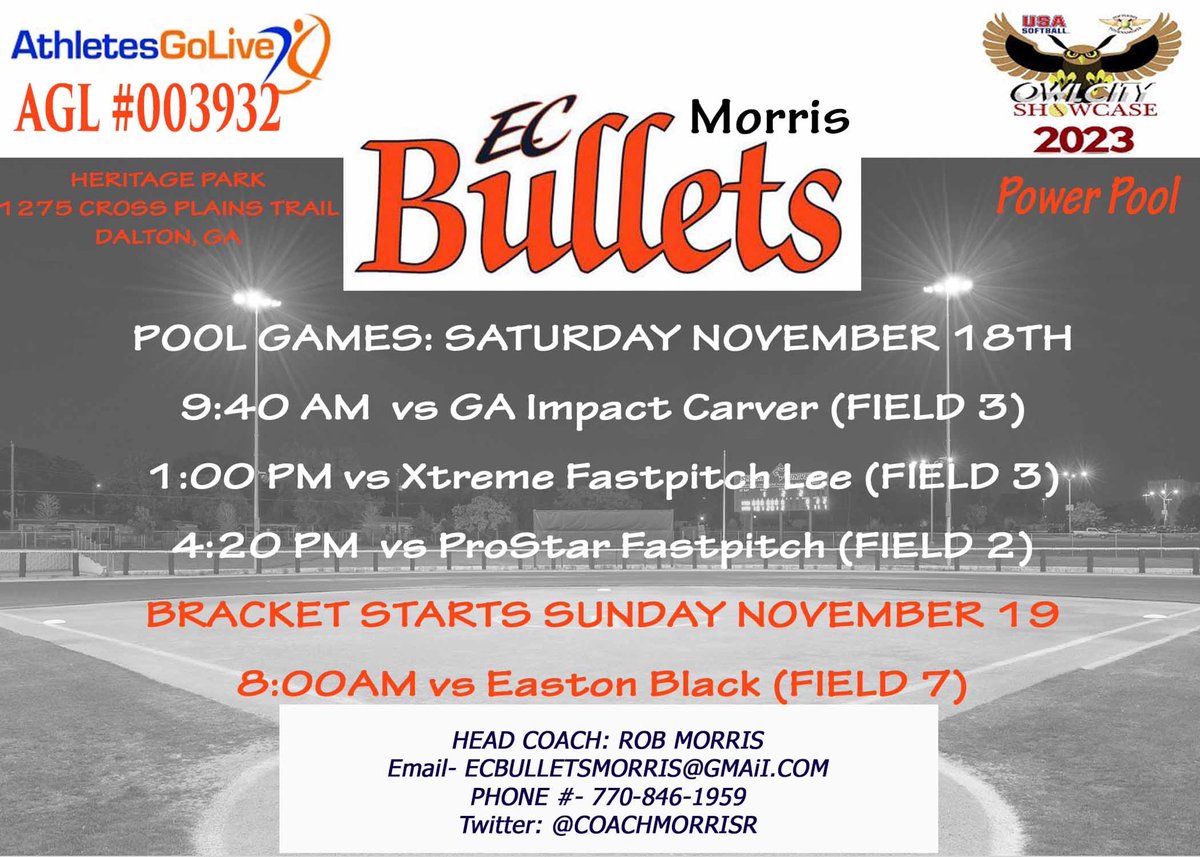 Coaches, we still have a couple talented 2024 & 2025 uncommitted players on our roster. Come check them out this weekend in Dalton!