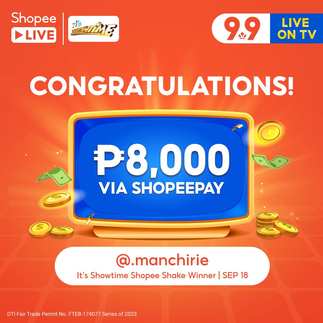 ShopeePH's tweet photo. Maaga ang pamasko nina @/evelyneduardo077, @/luisa.abejo, @/graxcia, at @/.manchirie kasi panalo sila ng ₱8,000 via ShopeePay, Congrats!

Gusto niyo rin ba maulanan ng pamasko? Sali na sa #ShopeeShake, Besties!

Download the Shopee app NOW: https://t.co/9thoKnqaGc

#ShopeeLivePH https://t.co/H9zIg1TRwm