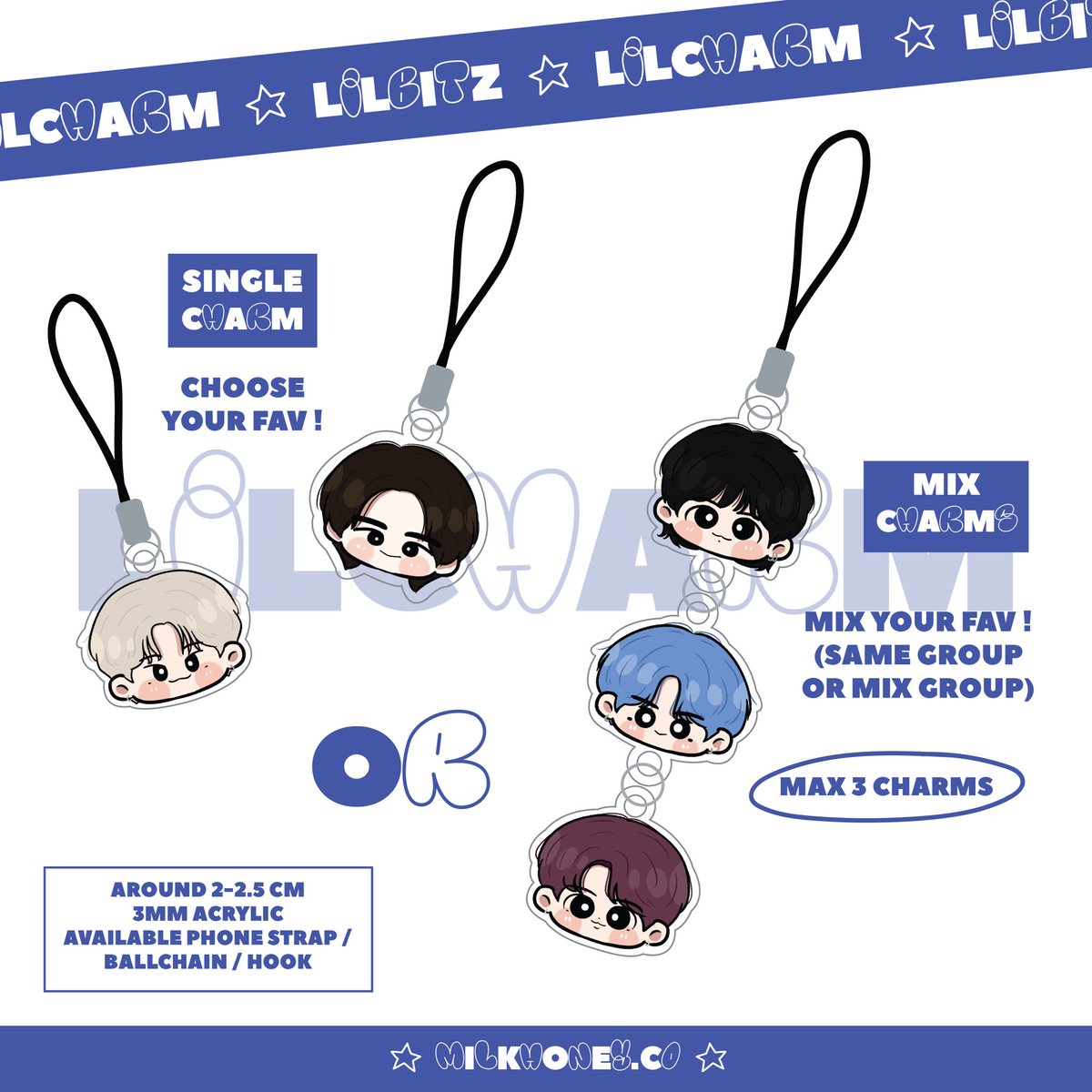 milkhoney_co's tweet photo. [RTs are appreciated 🙏🏻]

☆LILCHARM &amp; LILBITZ ☆
by @milkhoney_co

Available BTS / SEVENTEEN / TXT /ENHYPEN / BOYNEXTDOOR

📅 15 November 2023 - 22 November 2023
💰 6k ~ 15k

More details &amp; Order :
🔗 https://t.co/Df75KjUy74 https://t.co/kgFMTV0lZe