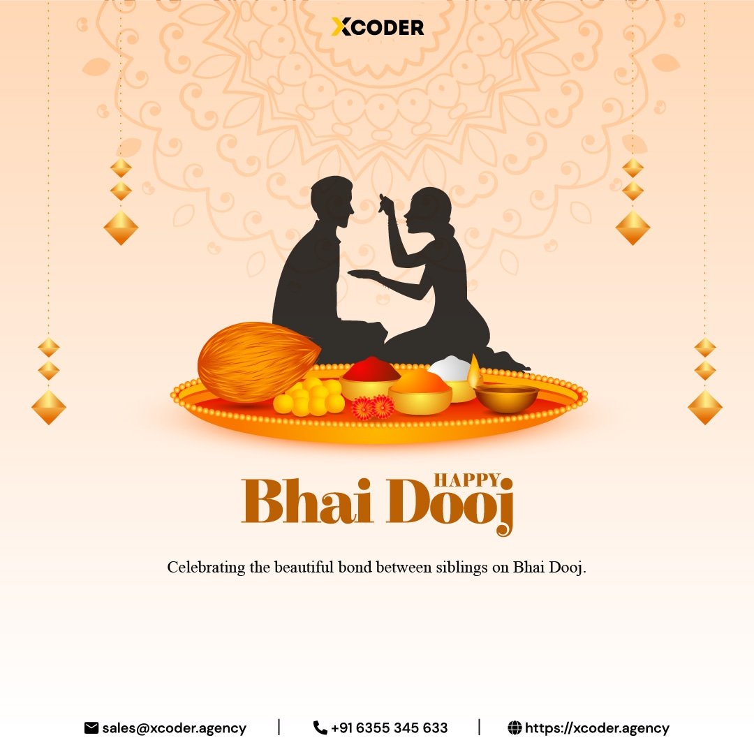 Xcoder_agency's tweet image. On Bhai Dooj, we cherish the special bond between brothers and sisters. May your sibling's love shine brightly. Happy Bhai Dooj!
#Xcoder #BhaiDooj #SiblingLove #Celebration #Family #LoveAndBond #SpecialDay #Siblings #BrothersAndSisters #SiblingMoments