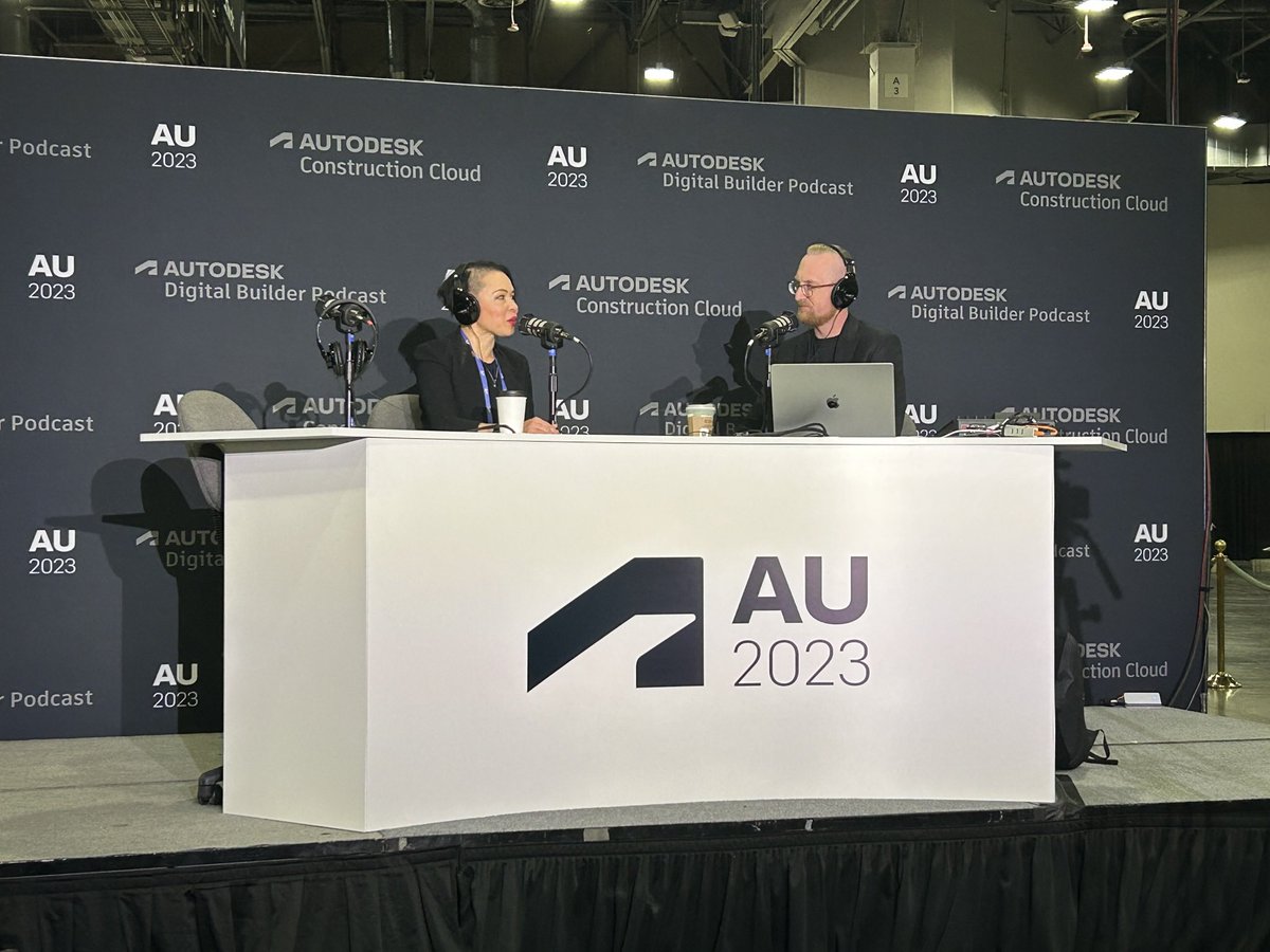 It’s only <a href="/builder_digital/">Eric Thomas, host of the Digital Builder podcast</a> and <a href="/BuildLaw_ArtTea/">May Winfield</a> podcasting about AI in AE&amp;C at #AU2023 <a href="/autodesku/">Autodesk University</a> <a href="/ADSK_Construct/">Autodesk Construction Cloud</a>