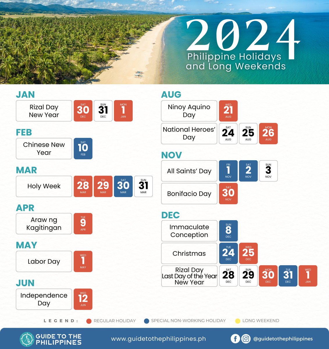 This is your cheat sheet for planning your Philippine travels next year! 🇵🇭

guidetothephilippines.ph/articles/ultim…