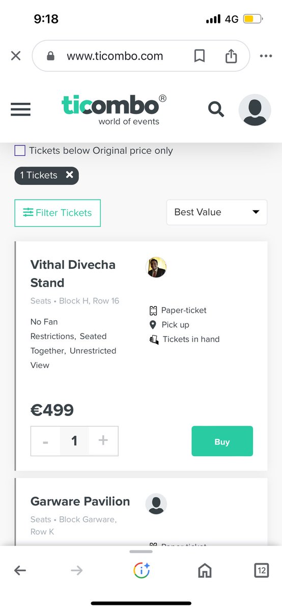 LocalPainter2's tweet photo. Even this website is selling ticket more then actual price @BCCI @ICC @cricketworldcup https://t.co/UAvdEsMoYu