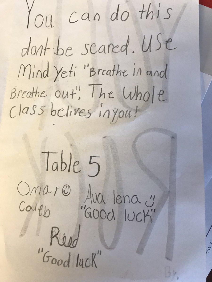 udlsolutions's tweet image. Came in this morning to a desk full of good wishes about an important presentation I have this Friday. I have the best coteacher and class of students! I love how our mindful lessons came through in their advice to me❤️ I feel loved. @MolloyEdD #DissertationProposal #Bringit