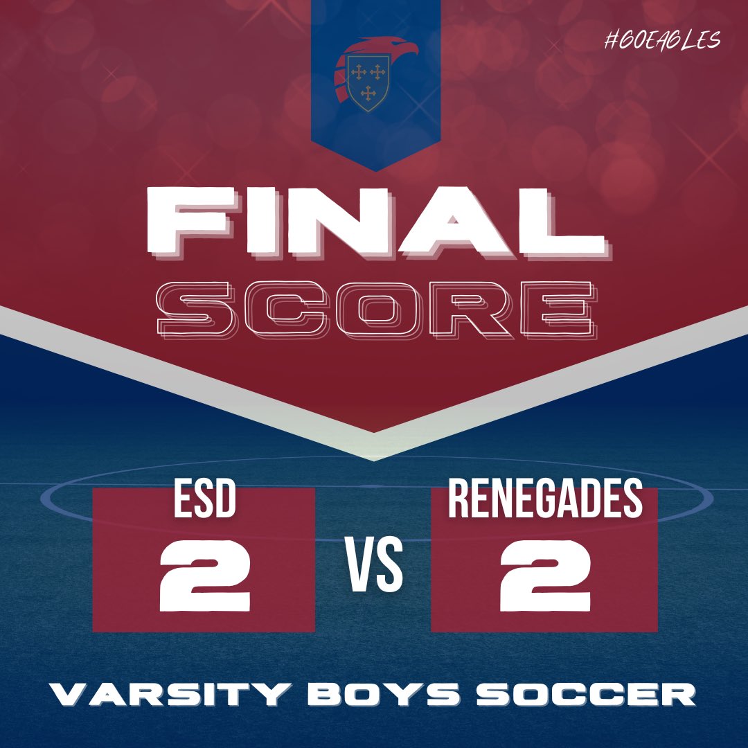 Eagles walked away with a tie against the Renegades Soccer Club tonight ⚽️