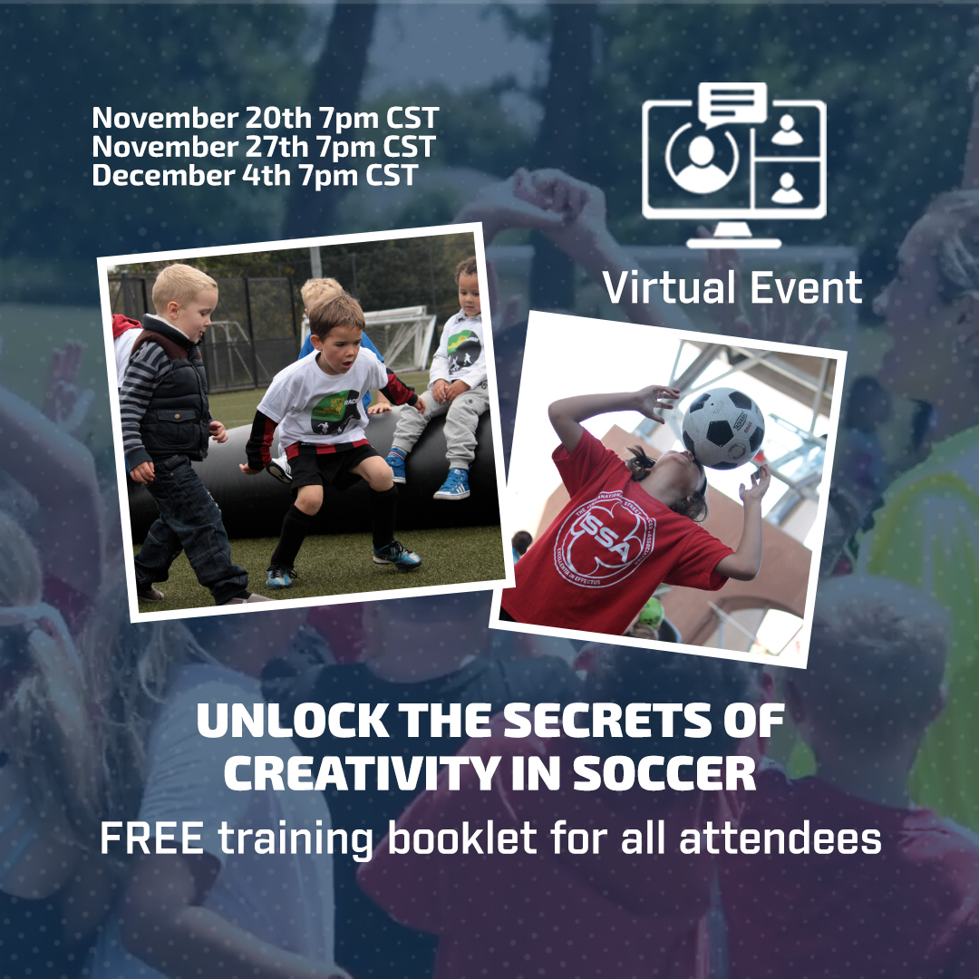 🚀 One week away from a game-changing virtual event series: 'Unlocking Soccer's Creativity Secrets!' ⚽ Attend one or all three events 📅 Date: Nov 20th, Nov 27th, and Dec 4th at 7 pm CST 📚 Free training resource for attendees! 🔒 Secure your spot now: hubs.la/Q028RpFR0